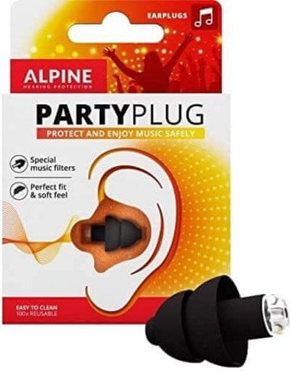 ALPINE Hearing PartyPlug, čierna